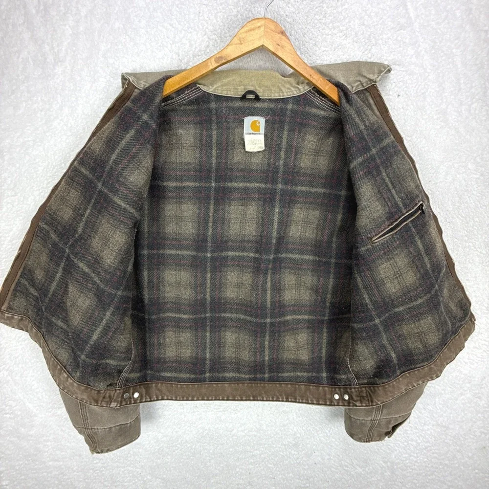 Carhartt Detroit Jacket Blanket Lined Mens‎ 2XL J97 CHT Chestnut Brown